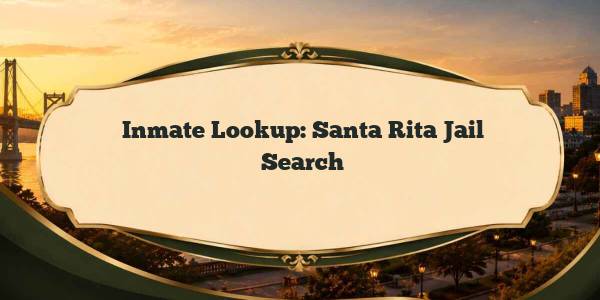 Inmate Lookup: Santa Rita Jail Search